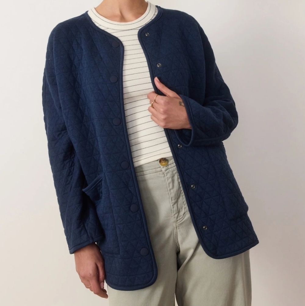 Marine Layer Corbet Quilted Women's Liner Jacket Navy NWT